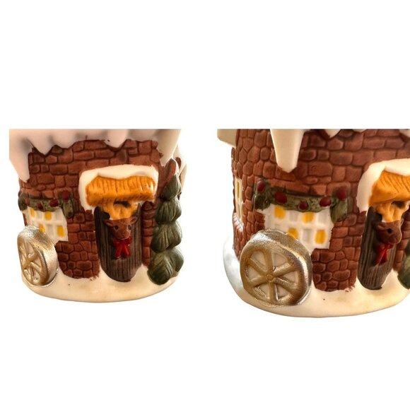 Vintage Gift Collection Hand Painted Porcelain House Dinner Bell Christmas Gift - Picture 5 of 12